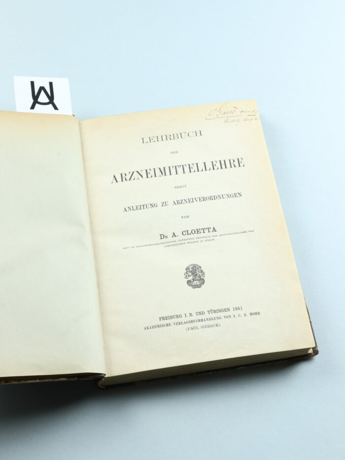 Lehrbuch der Arzneimittellehre nebst Anleitung zu Arzneiverordnungen