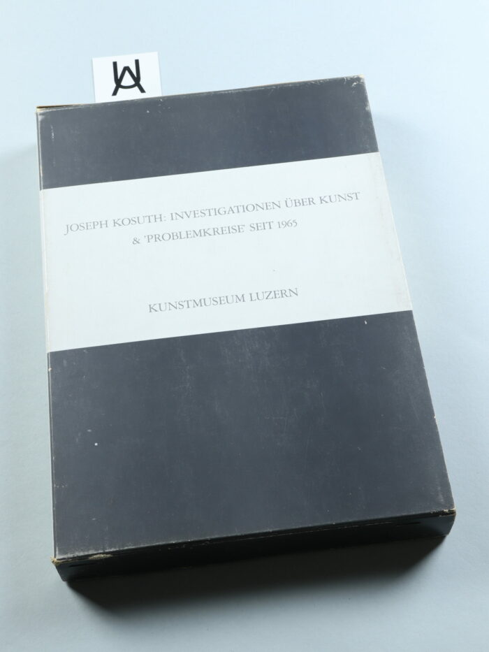 Investigationen über Kunst & «Problemkreise» seit 1965 [gemäss Schuber]