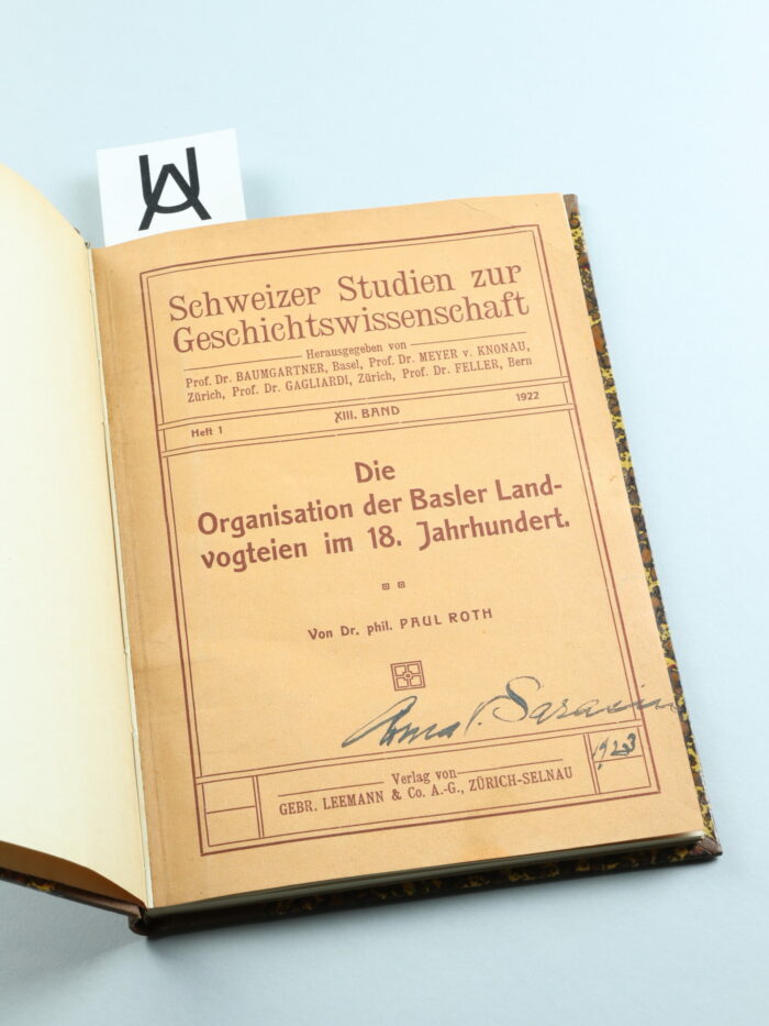 Die Organisation der Basler Landvogteien im 18. Jahrhundert
