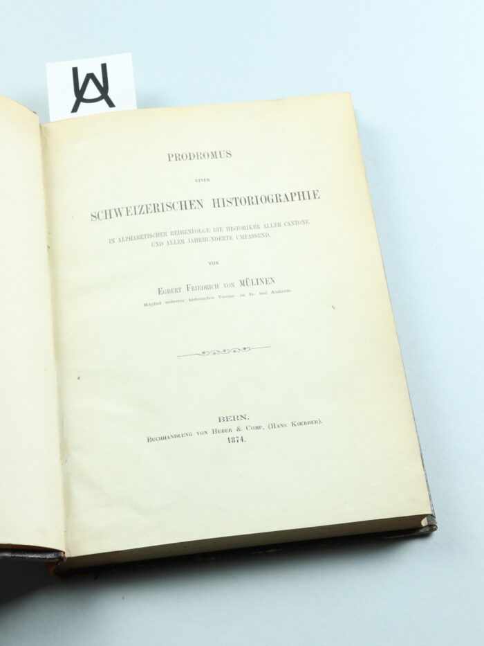 Prodromus einer schweizerischen Historiographie