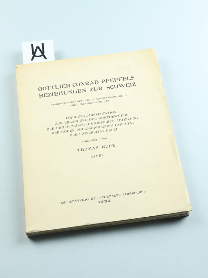 Gottlieb Conrad Pfeffels Beziehungen zur Schweiz