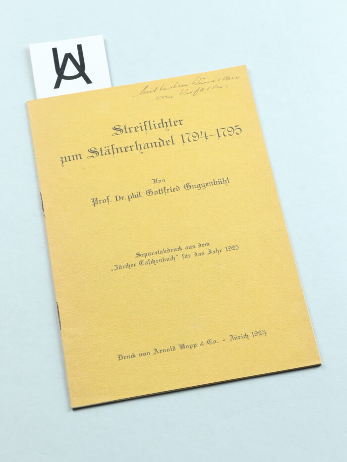 Streiflichter zum Stäfnerhandel 1794 - 1795