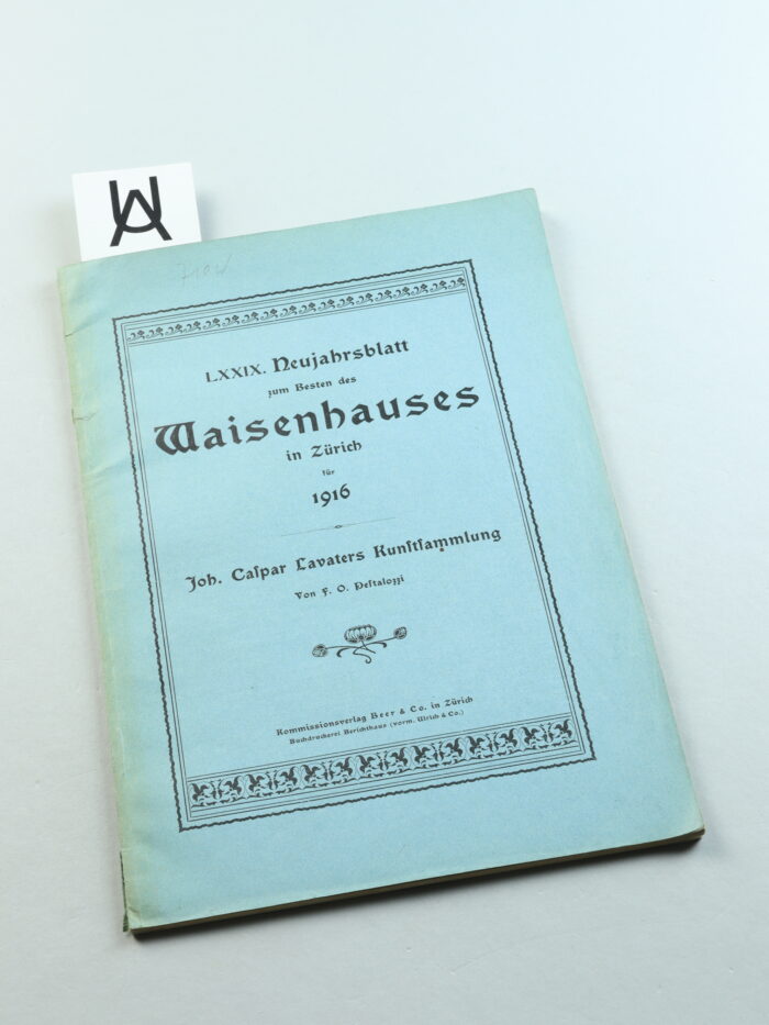 Joh. Caspar Lavaters Kunstsammlung