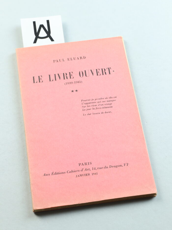 Le livre ouvert (1939 - 1941)