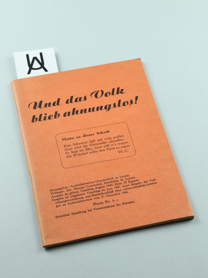 Und das Volk blieb ahnungslos!