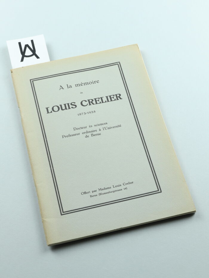 À la mémoire de Louis Crelier, 1873 - 1935