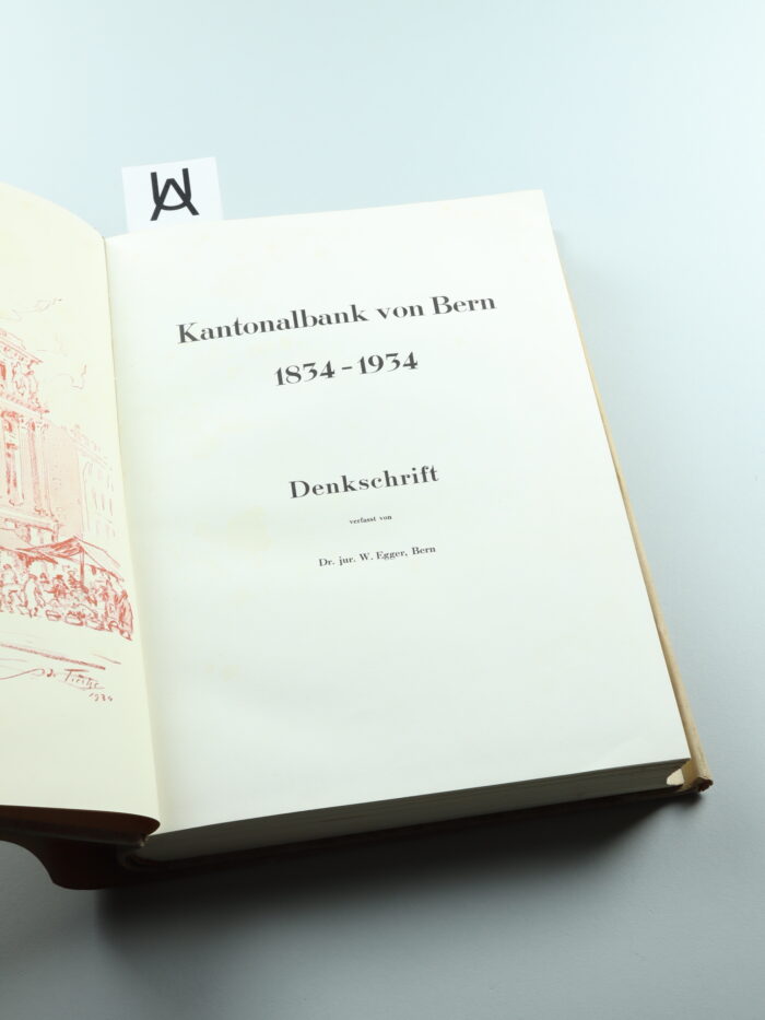 Kantonalbank von Bern, 1834 - 1934