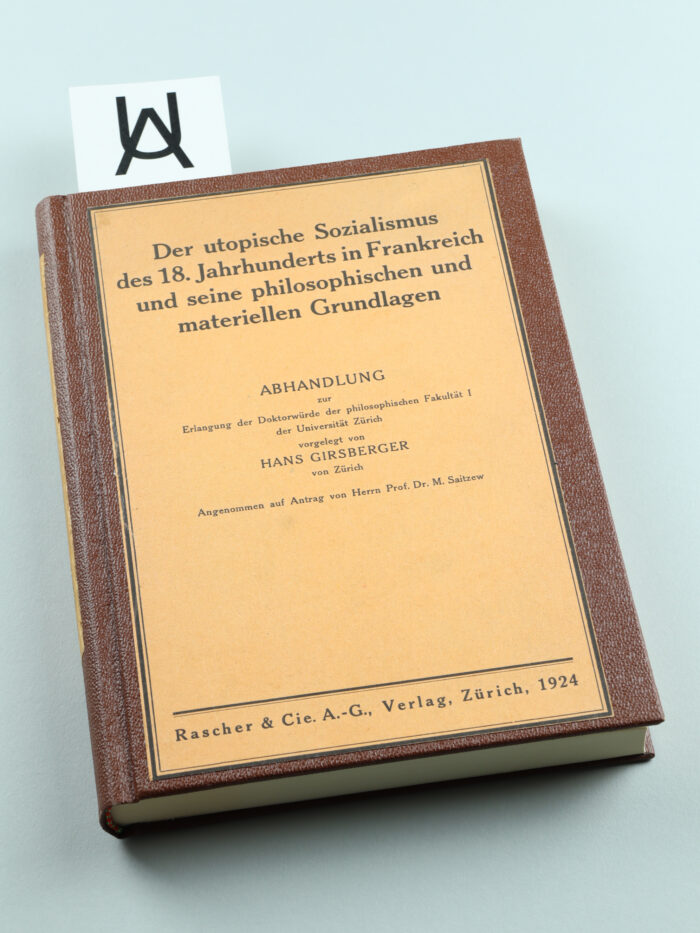 Der utopische Sozialismus des 18. Jahrhunderts in Frankreich und seine philosophischen und materiellen Grundlagen