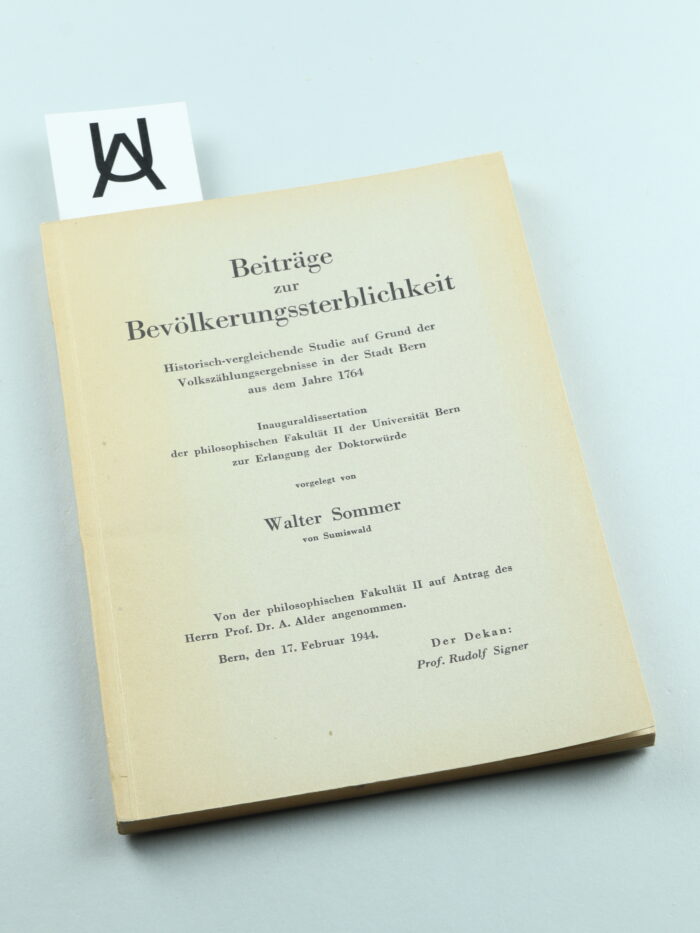 Beiträge zur Bevölkerungssterblichkeit