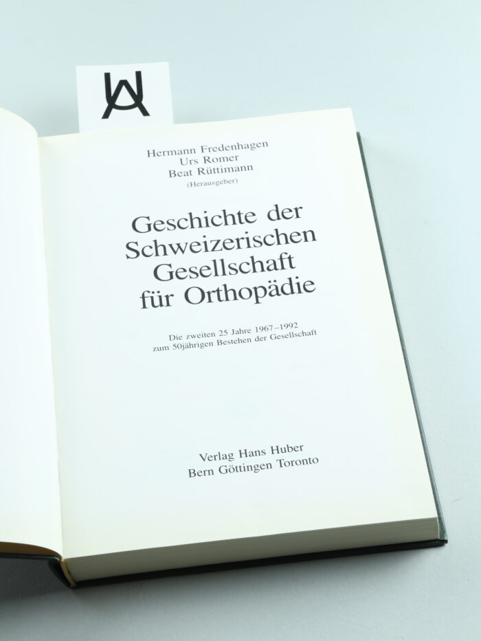 Geschichte der Schweizerischen Gesellschaft für Orthopädie
