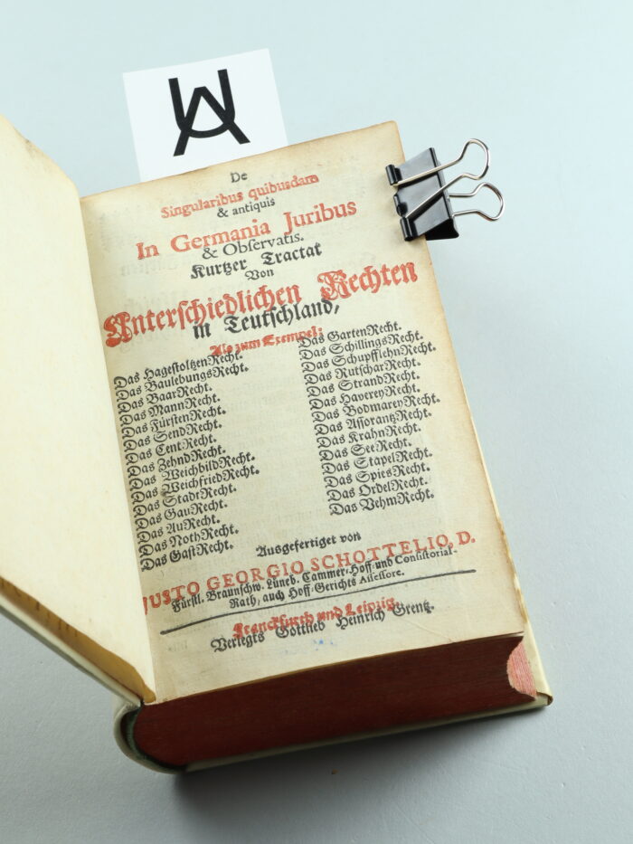 De Singularibus quibusdam & antiquis In Germania Juribus & Observatis